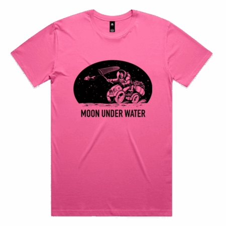 Pink Ribbon Day Gone Fishin Moon Under Water tee